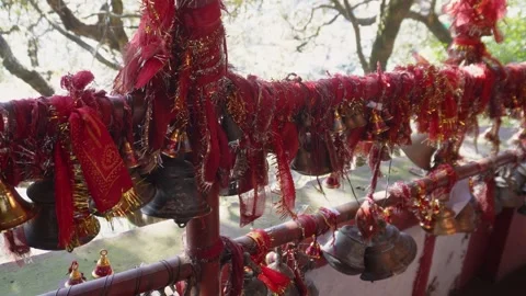 Ancient Temple Bell for Worship Видео 337622576