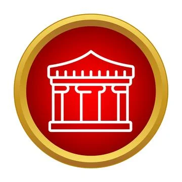Ancient temple building icon symbolizing classic architecture Ilustración de archivo