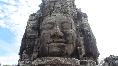 Ancient Temple In Cambodia Stock Footage 128240924