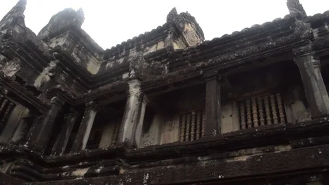 Ancient Temple In Cambodia Stock Footage 128240928