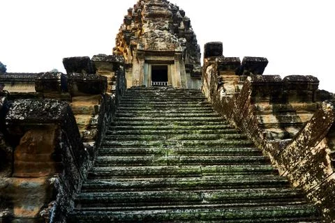 Ancient temple complex Angkor Wat Siem Reap, Cambodia Stock Photos