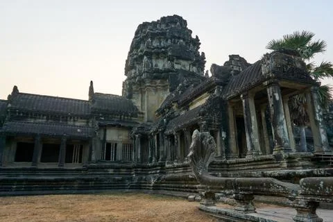 Ancient temple complex Angkor Wat Siem Reap, Cambodia Stock Photos