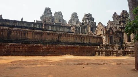  ancient temple complex of ankgor wat in cambodia Stock Photos