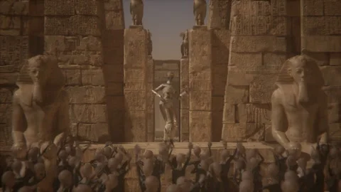 Ancient temple hosts alien mummy queen’s electrifying concert Video stock 293646049