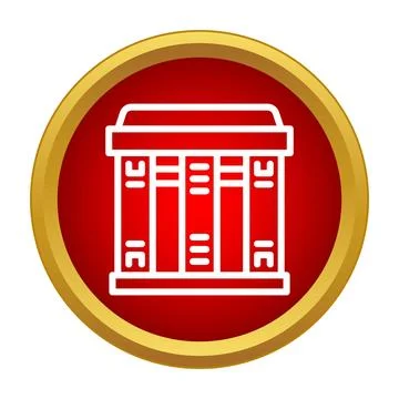 Ancient temple icon representing government and education Stock Illustration