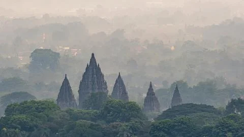 Ancient temple in indonesia Stock Photos