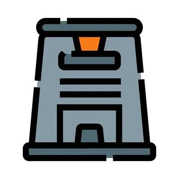 Ancient temple pylon symbol representing history and architecture Stock Illustration
