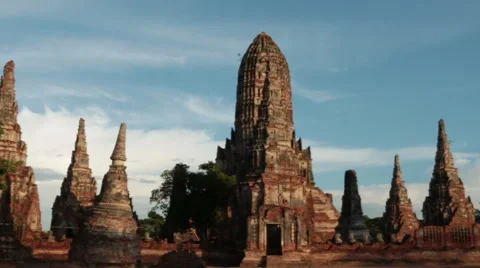 Ancient temple of thailand Stock Footage 46014296
