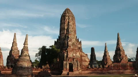 Ancient temple of thailand Stock Footage 46014344