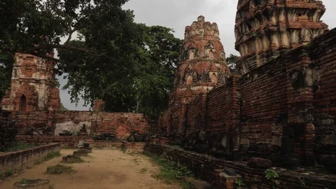 Ancient temple - wat mahathat Stock Footage 81132819