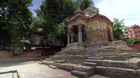 Ancient temples and palaces of Kathmandu Durbar Square in Kathmandu, Nepal Stock Footage 337230817