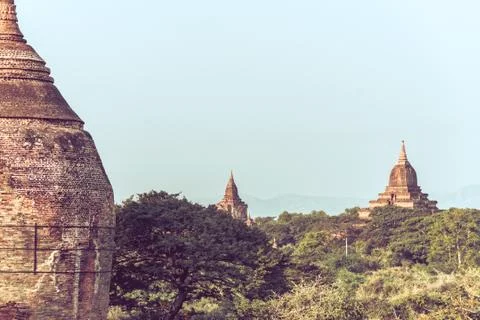 Ancient temples in Bagan. Stock Photos