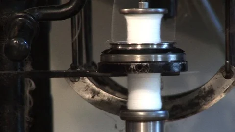 Ancient Textile Machinery Stock Footage 128388579