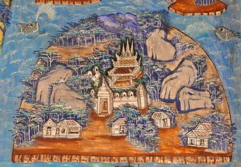 Ancient thai mural Stock Photos