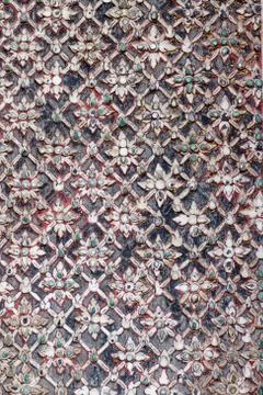 Ancient thai style stucco pattern on temple wall Stock Photos