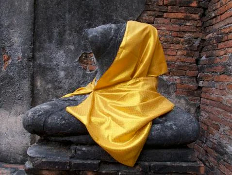 Ancient Thailand Statue Missing Head Stock Photos