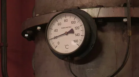 An ancient thermometer of a barrel Stock Footage 59641837