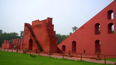 Ancient Timekeeping at Jantar Mantar Observatory, Delhi Stock Footage 317072841