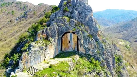 Ancient Tomb on a Mountain Stock Footage 247954626