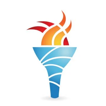 Ancient torch 3 Stock Illustration