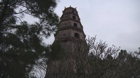 Ancient tower in Ho Chi Minh City, North Vietnam Stock Footage 52984015