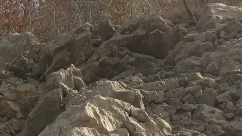 Ancient Tower Overlooking Rocky Terrain. Stock Footage 270523424