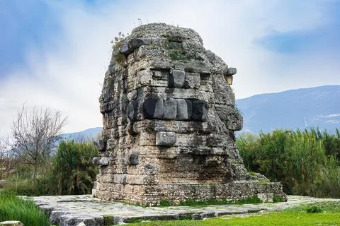 Ancient tower structure greenery. Turkey Stock Photos