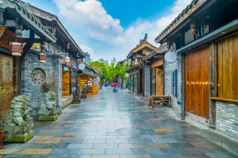 Ancient town of Chengdu Foto stock