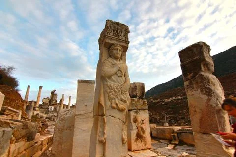 The ancient town epehus turkey Stock Photos