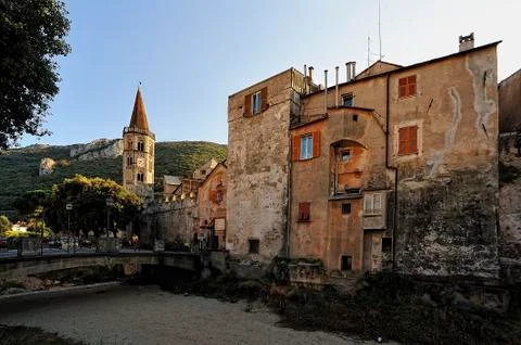 The Ancient town of Finalborgo Stock Photos