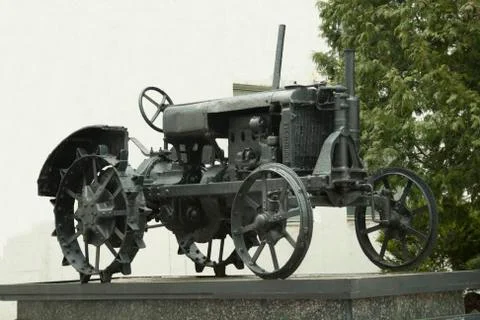 Ancient tractor Stock Photos