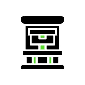 Ancient Treasure Chest Icon. Concept of History, Mystery, and Antiquity. Stock Illustration