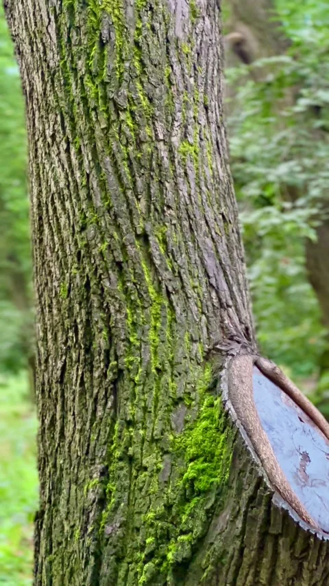 Ancient tree covered with moss Video stock 280007581