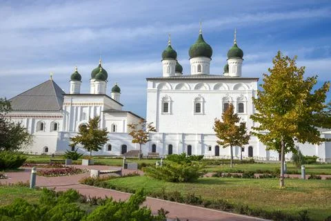 Ancient Trinity Cathedral on the territory of the Kremlin in Astrakhan Stock Photos