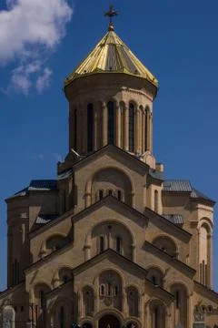 Ancient Tsminda Sameba Cathedral Stock Photos