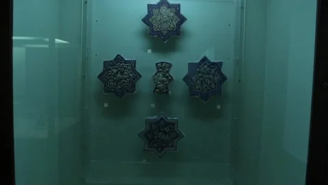 Ancient Turkish Ceramic Tile. Stock Footage 87755266