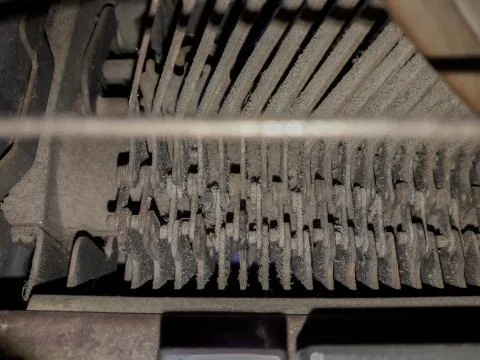 Ancient typewriter for use Stock Photos