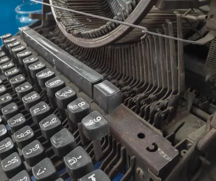 Ancient typewriter for use Stock Photos