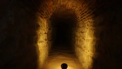 Ancient Underground Tunnel Video stock 91010954