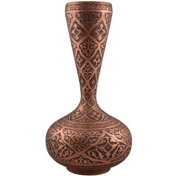 Ancient Vase Decorative Copper Object Interior Art White Background Isolated Stock Photos