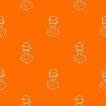 Ancient vase pattern vector orange Stock Illustration