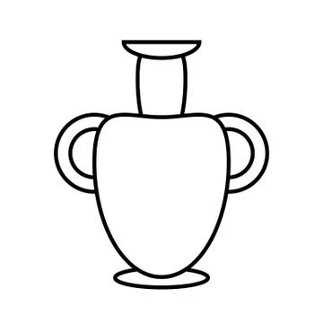 Ancient vase on white. Stock Illustration