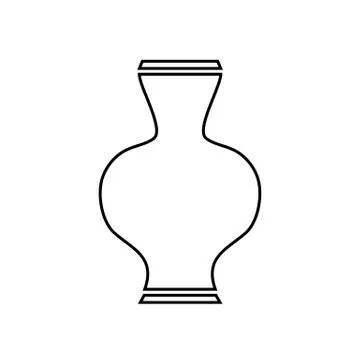 Ancient vase on white. Stock Illustration