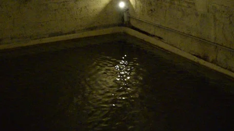 Ancient vaulted stone cellar or cistern Stock Footage 334321609