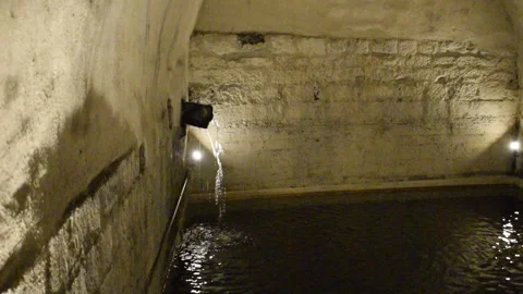 Ancient vaulted stone cistern Stock Footage 334321608