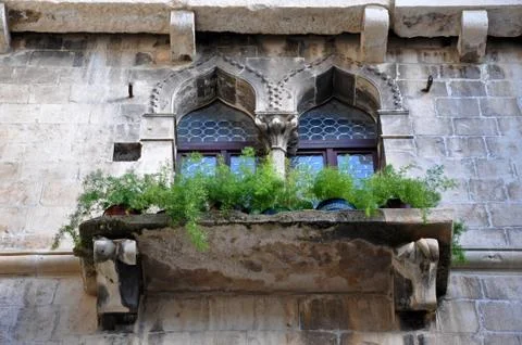 Ancient venetian windows Stock Photos