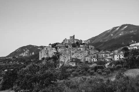 Ancient village of quaglietta rebuilt after the 1980 earthquake, campania, av Stock Photos