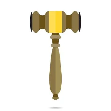 Ancient vintage hammer Illustrazione stock