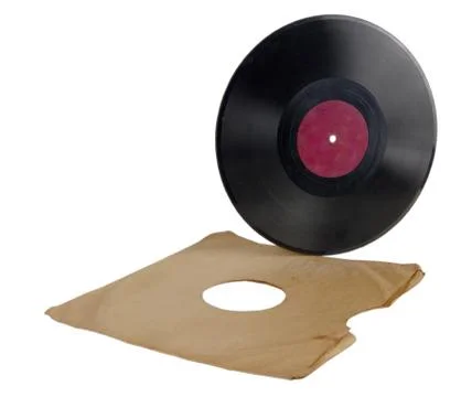 Ancient vinylic plate Stock Photos