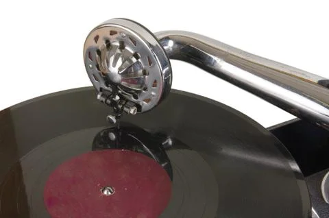 Ancient vinylic plate Stock Photos